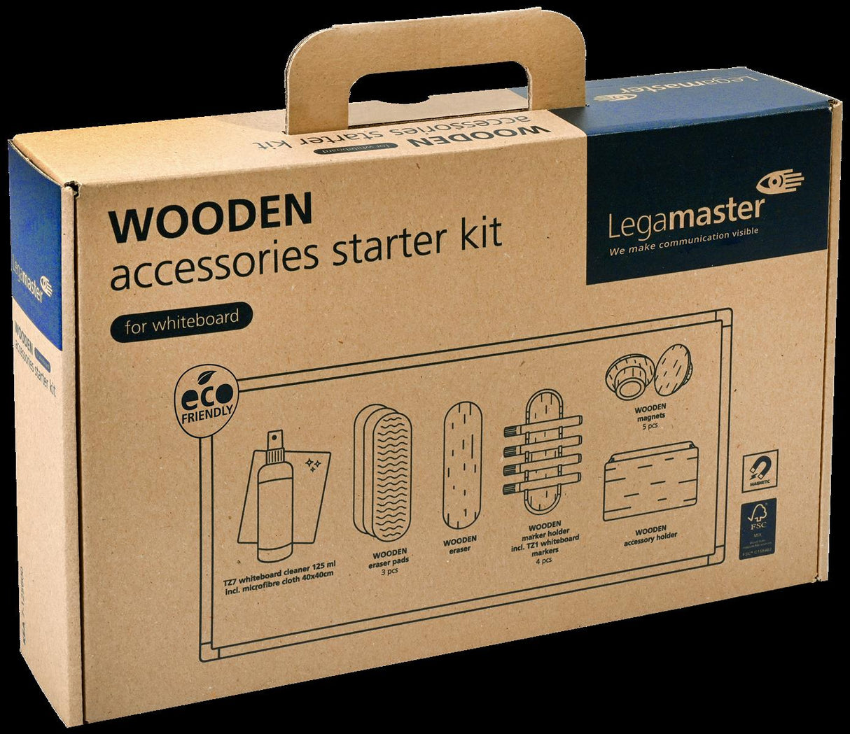 Legamaster WOODEN Whiteboard Zubehörset 17-teilig