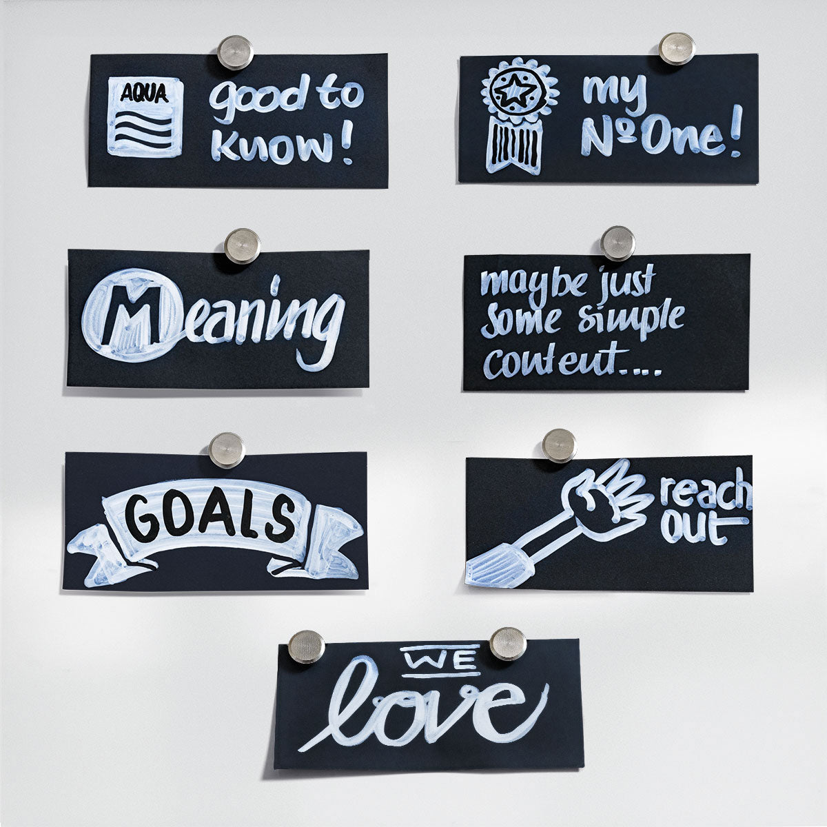 Neuland Rechteck-Karten exclusive edition, Pin-It, in gedeckten Farben sortiert