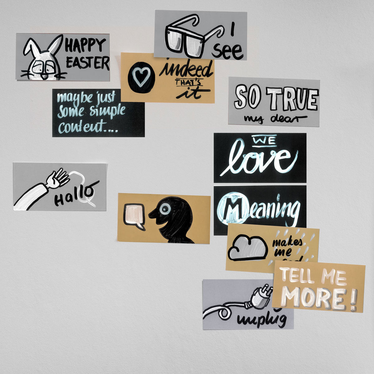 Neuland Rechteck-Karten exclusive edition, Pin-It, in gedeckten Farben sortiert