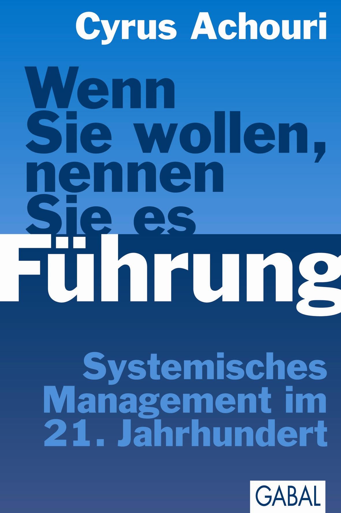 Wenn Sie wollen, nennen Sie es Führung