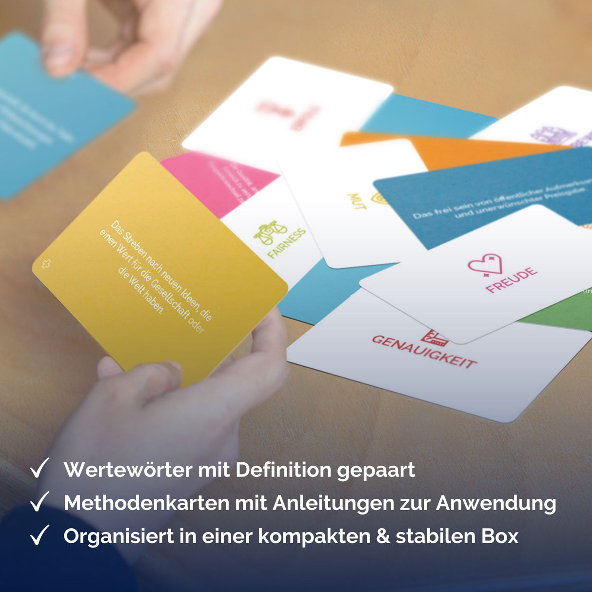 metaFox Wertekarten „Was wirklich zählt!“ für die Arbeit mit Werten