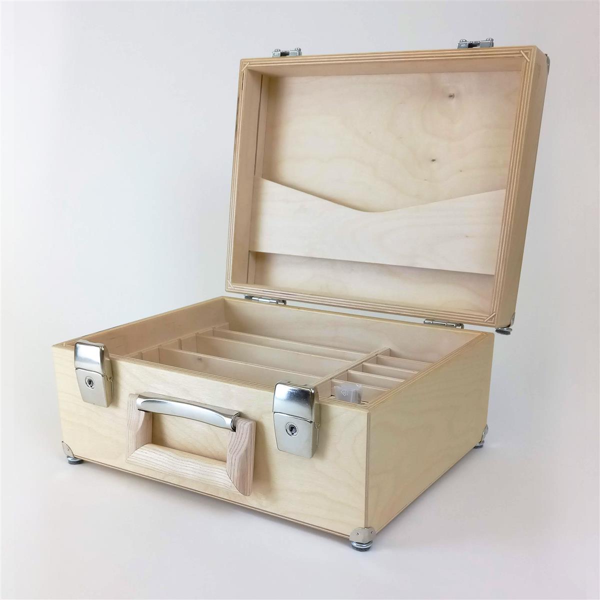Moderationskoffer Compact (Holz) ohne Inhalt
