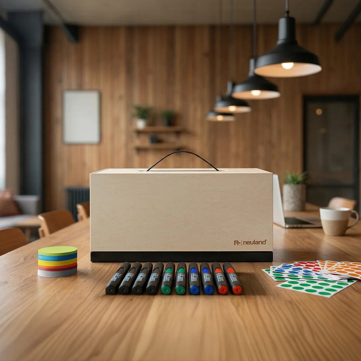 Neuland Holz-Moderationsbox Novario® mit Basic Füllung - Pin-It