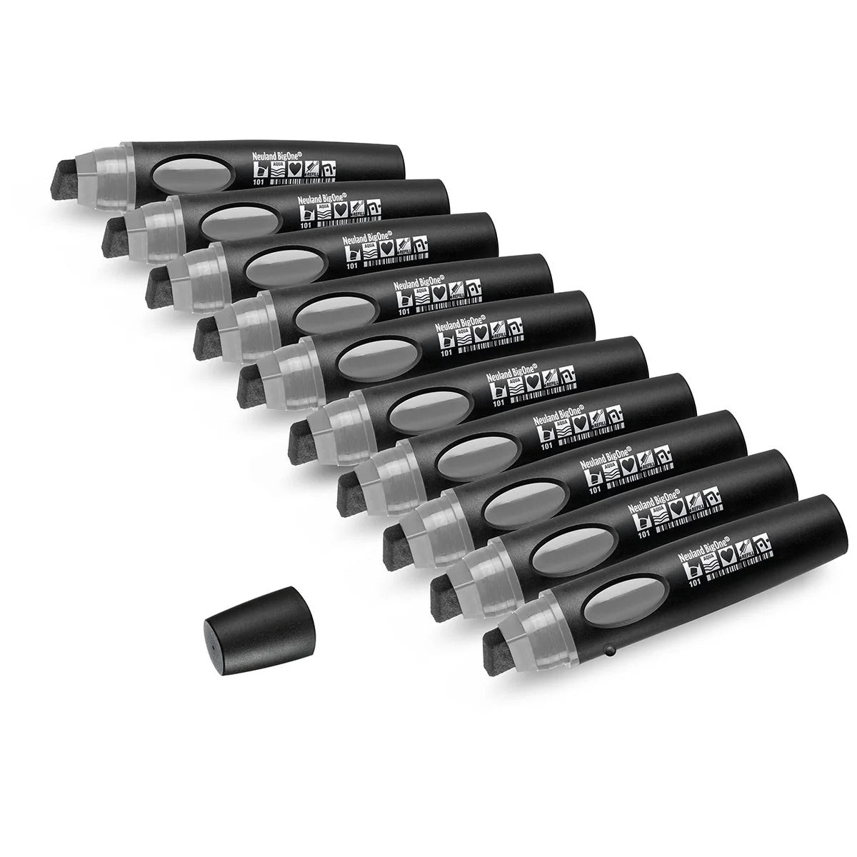 Moderationsmarker Neuland BigOne® mit Keilspitze – 10er Uni-Set