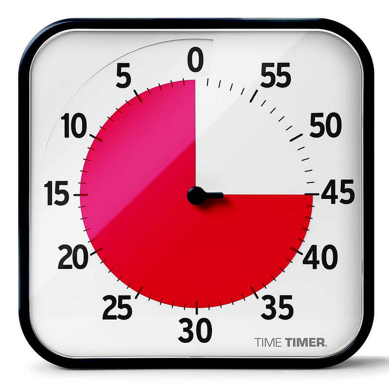 Time Timer® 12" Zoll Groß 30x30cm mit Dry Erase Card
