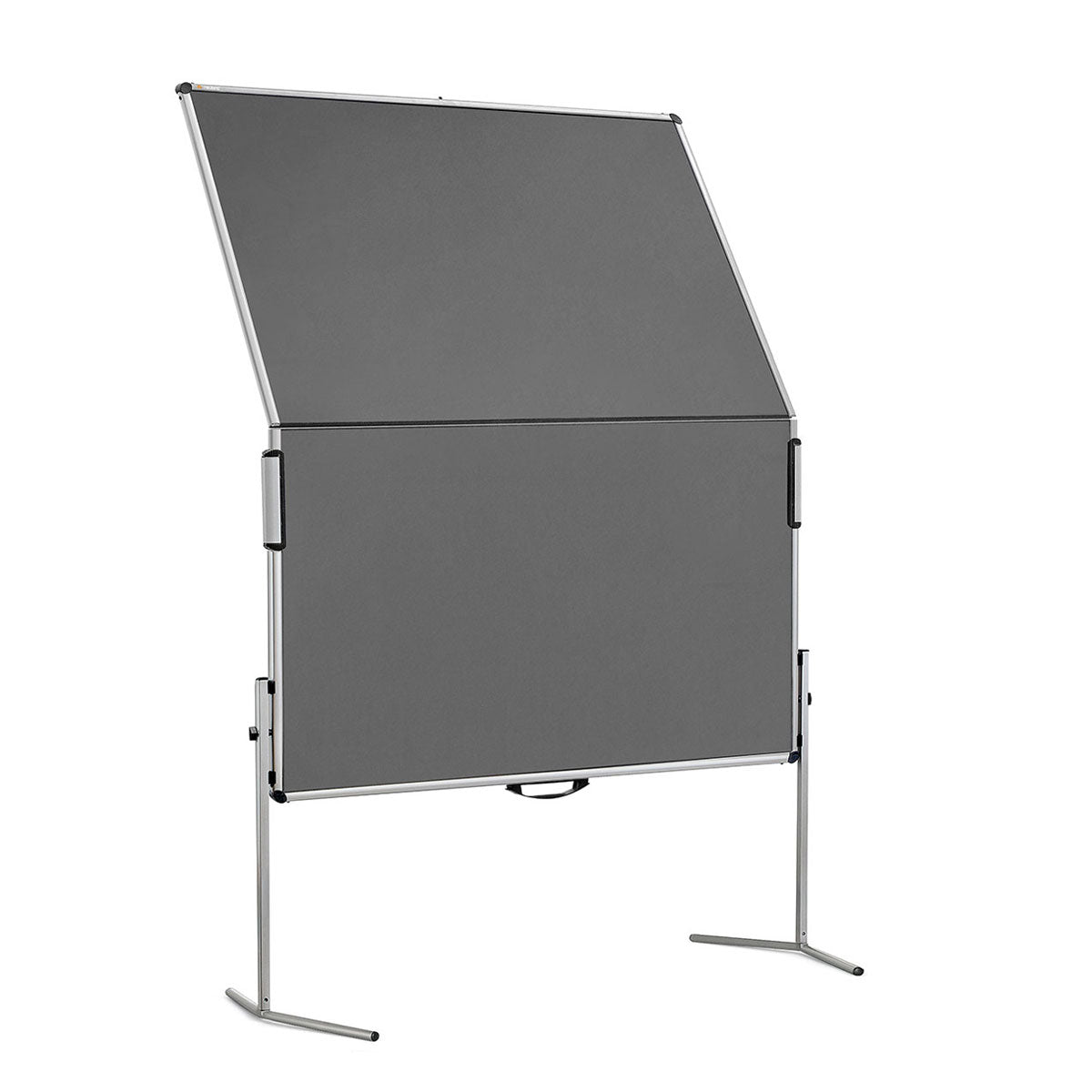 VIZ-PRO Stoff-Pinnwand Faltbar – 183 X 121 Cm, Grauer Filz, Aluminiumrahmen Silber