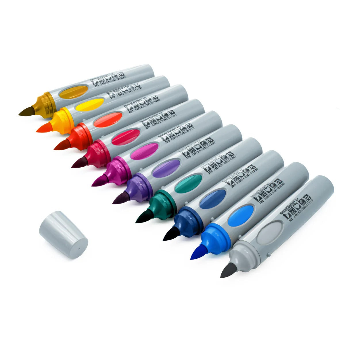 Moderationsmarker Neuland BigOne® Art, Pinselspitze 2-15 mm – 10er Farb-Set