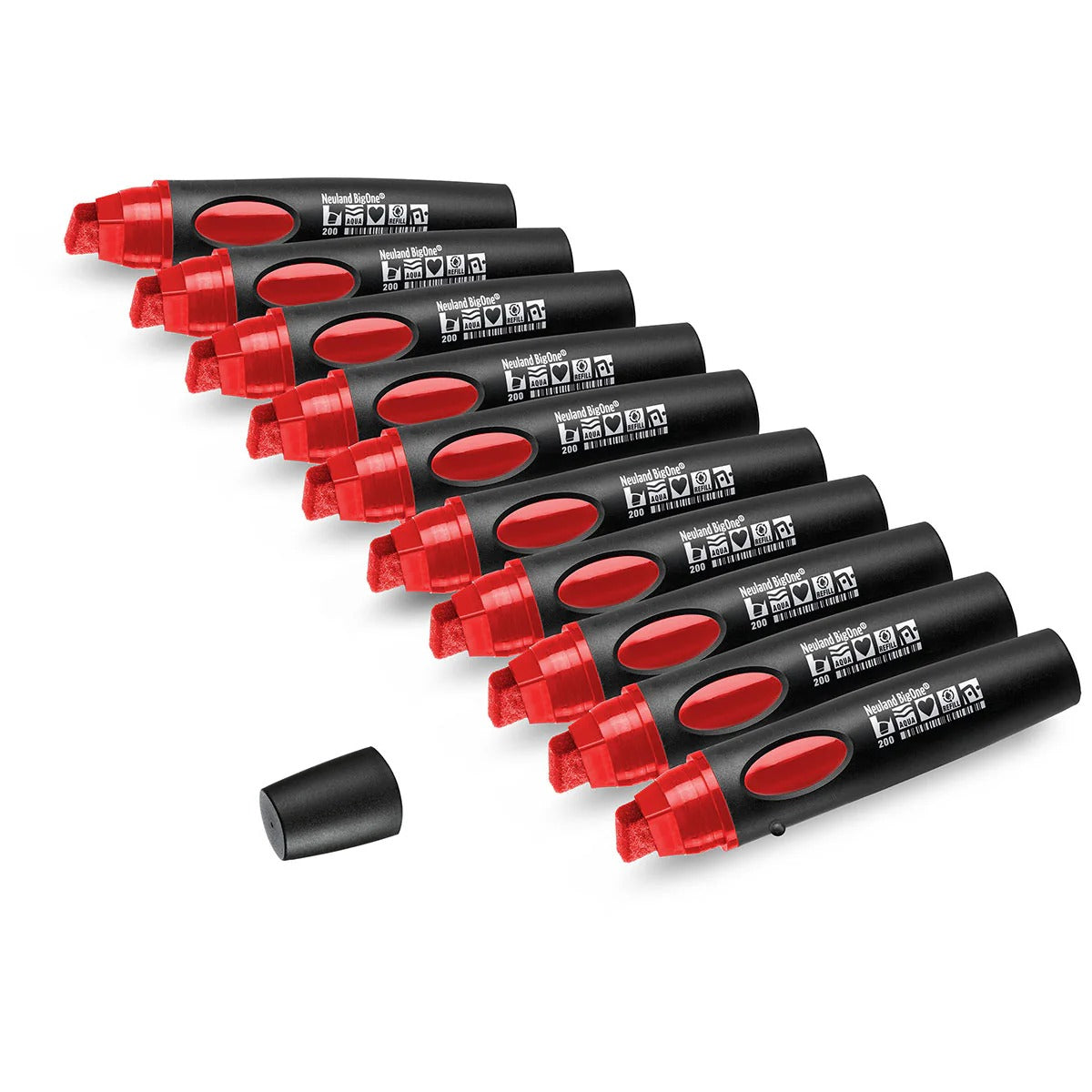 Moderationsmarker Neuland BigOne® mit Keilspitze – 10er Uni-Set