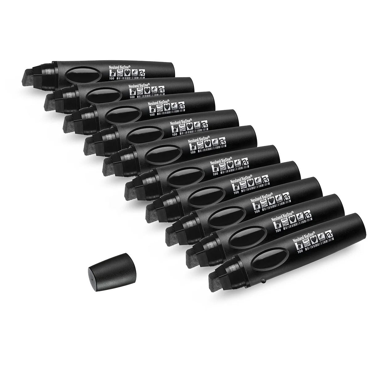 Moderationsmarker Neuland BigOne® mit Keilspitze – 10er Uni-Set
