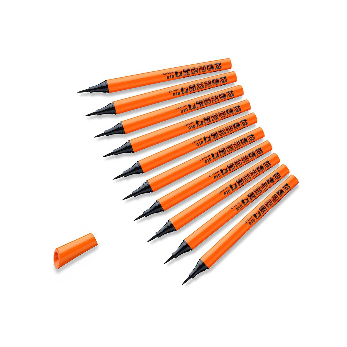Konturen-Fineliner Neuland FineOne® Art Outliner mit Pinselspitze 0,5-5 mm - 10er Set