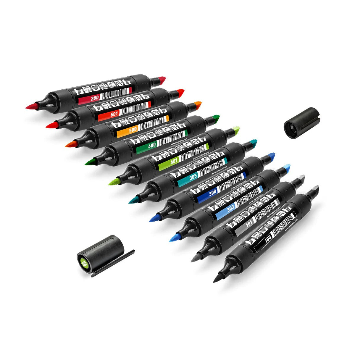 Moderationsmarker Neuland TwinOne® 10er Farb-Set mit Keil- und Pinselspitze