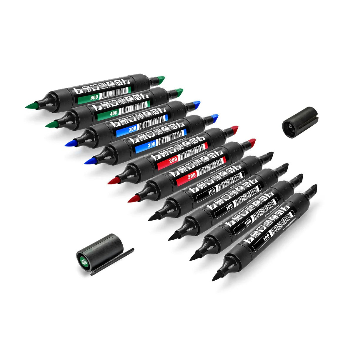 Moderationsmarker Neuland TwinOne® 10er Farb-Set mit Keil- und Pinselspitze