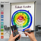 Moderationsmarker Neuland TwinOne® 10er Farb-Set mit Keil- und Pinselspitze