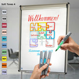 Moderationsmarker Neuland No.One® Art mit Pinselspitze 0,5-7 mm – 10er Farb-Set