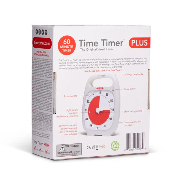 Time Timer PLUS weiß, 60 Minuten