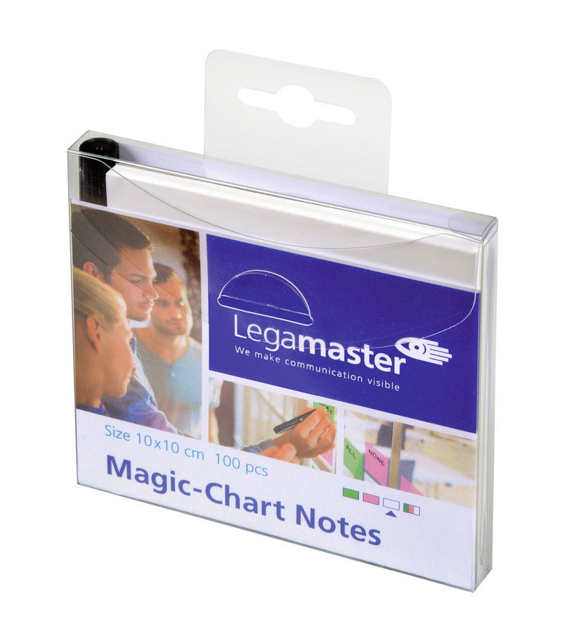 5x 100 Blatt Legamaster Magic-Chart Notes elektrostatische Haftnotizen 10x10cm 